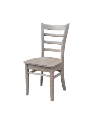 Set Of 2 Emily Side Dining Chair Washed Gray Taupe - International Concepts