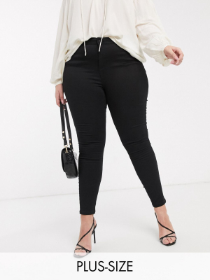 Vero Moda Curve Skinny Jean In Black