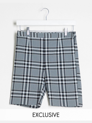 Collusion Tailored Legging Short In Check