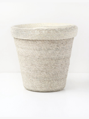 Hand Woven Palm Storage Basket With Lid