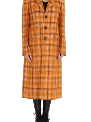 Marni Check Single Breasted Coat