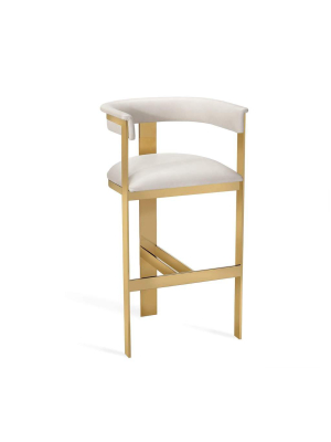 Interlude Home Darcy Bar Stool In Cream