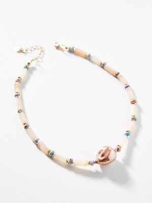 Hailey Beaded Pearl Necklace