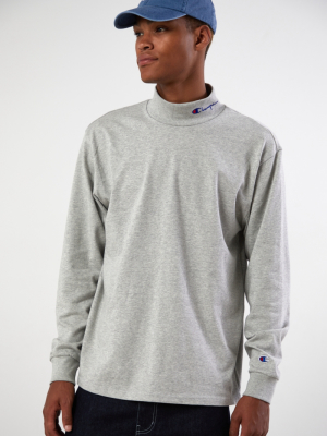 Champion Heavyweight Mock Neck Long Sleeve Tee