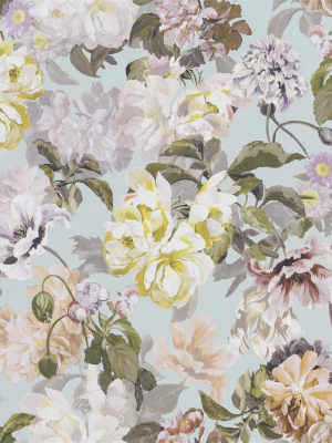 Delft Flower Wallpaper In Duck Egg From The Tulipa Stellata Collection By Designers Guild