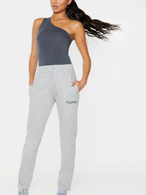 Prettylittlething Grey Marl Tapered Joggers