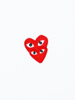 Comme Des Garcons Play Stacked Heart S/s T-shirt - White