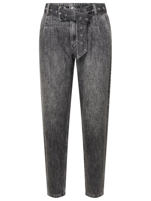 Michael Michael Kors Faded Belted Jeans