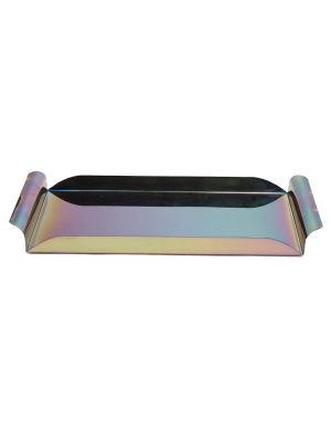 Iridescent Rainbow Rectangular Serving Tray - Mind Reader