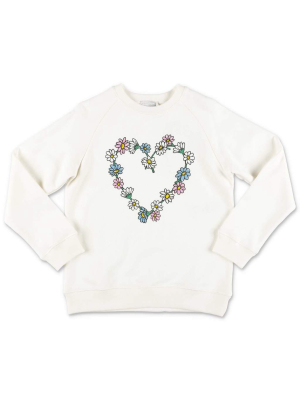 Stella Mccartney Kids Daisy Heart Sweatshirt