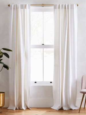 Washed Cotton Canvas Curtains (set Of 2) - White