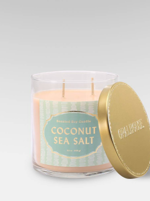 15.1oz Lidded Glass Jar 2-wick Candle Coconut Sea Salt - Opalhouse™