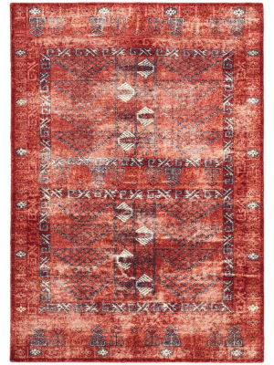 Jaipur Gallant Rug - Red Ochre/blue Wing Teal