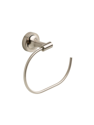 Franklin Brass Voi46 Voisin Single Post Towel Ring - Satin Nickel