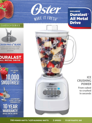 Oster Classic Series 5-speed Blender - White Blstcp-w00-000