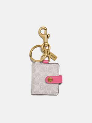 Picture Frame Bag Charm In Signature Canvas