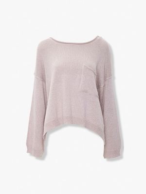 Slub Knit Pocket Sweater