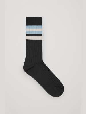 Striped Cotton-mix Socks