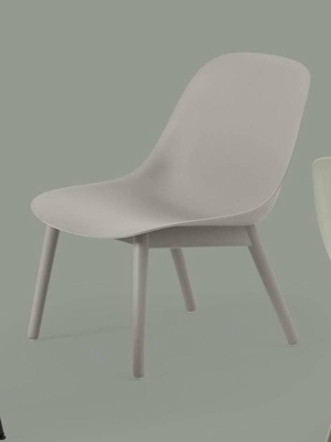 Fiber Lounge Chair: Wood Base - Quick Ship