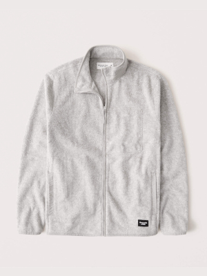 Fleece Full-zip Mockneck Sweatshirt