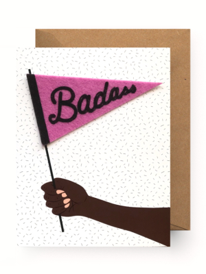 Bd Sticker Card, Badass Pennant