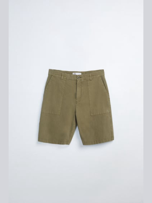 Washed Poplin Shorts