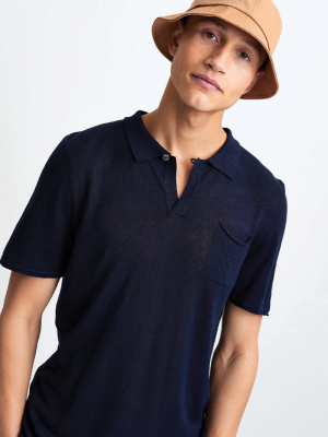 Linen Knitted Polo