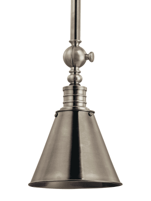 Darien 1 Light Pendant Historic Nickel