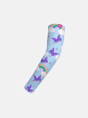 Purple Butterflies & Rainbows Kids Arm Sleeve