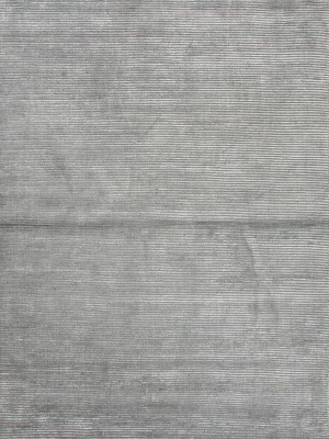 Basis Handmade Solid Gray & Silver Area Rug