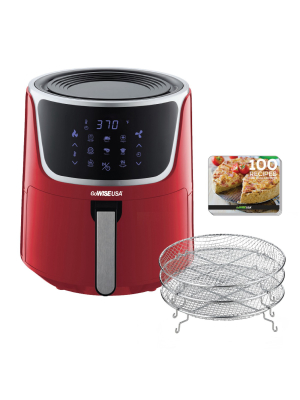 Gowise Gw22957 7-quart Electric Air Fryer With Dehydrator, Recipe Book, And Stackable Racks