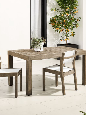 Portside Outdoor 58.5" Dining Table & 4 Textilene Chairs Set