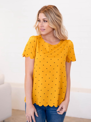 The Dotty Top - Mustard