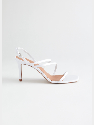 Strappy Leather Heeled Sandal