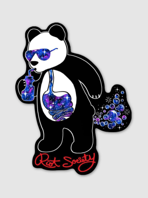 Panda Space Bubbles Sticker