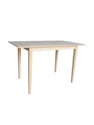 Counter Height Table With Butterfly Extension Unfinished - International Concepts