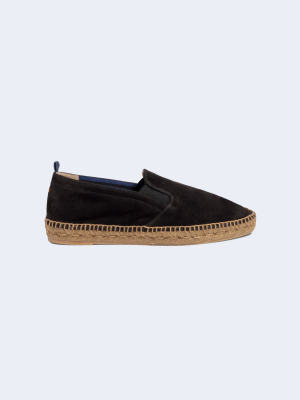 Joel Canvas Shoe In Serraje Negro