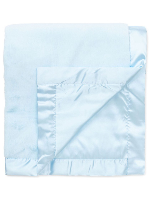 Blue Plush Receiving Blanket