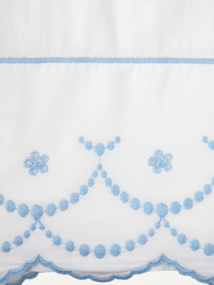 Vintage St. Moritz Percale Embroidered Sheet