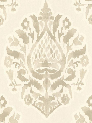 Kavala Taupe Damask Wallpaper From The Savor Collection By Brewster Home Fashions