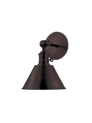 Garden City 1 Light Wall Sconce Old Bronze