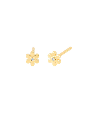 Baby Daisy Studs - Yellow Gold