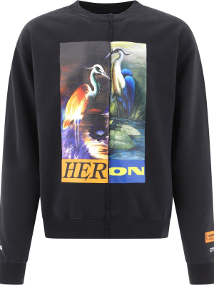 Heron Preston Split Heron Print Sweatshirt