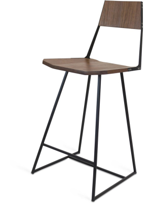 Clarkester Counter Stool - Walnut