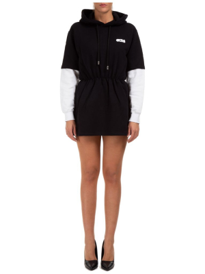 Gcds Logo Printed Hoodie Mini Dress