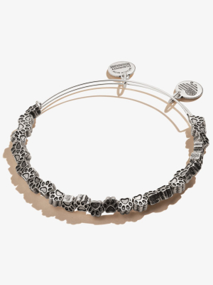 Paw Print Beaded Bangle