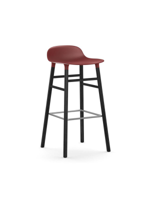 Form Bar + Counter Stool: Black-lacquered Oak