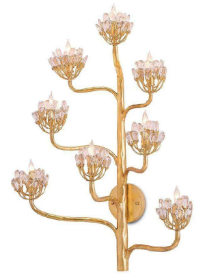 Agave Americana Gold Wall Sconce