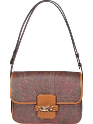 Etro Logo Plaque Paisley Shoulder Bag