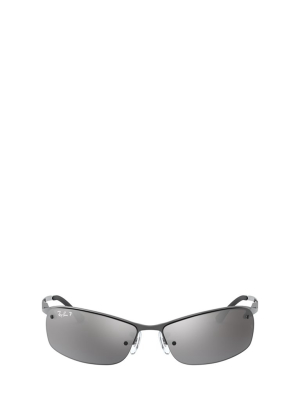 Ray-ban Rb3183 Shield Frame Polarised Sunglasses